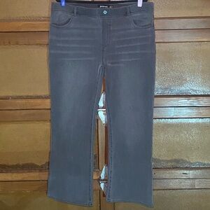 Betabrand Slate Gray Wide Leg Jeans